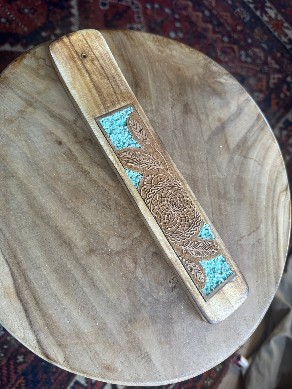 🪶 Wierookhouder Dromenvanger – Amazoniet