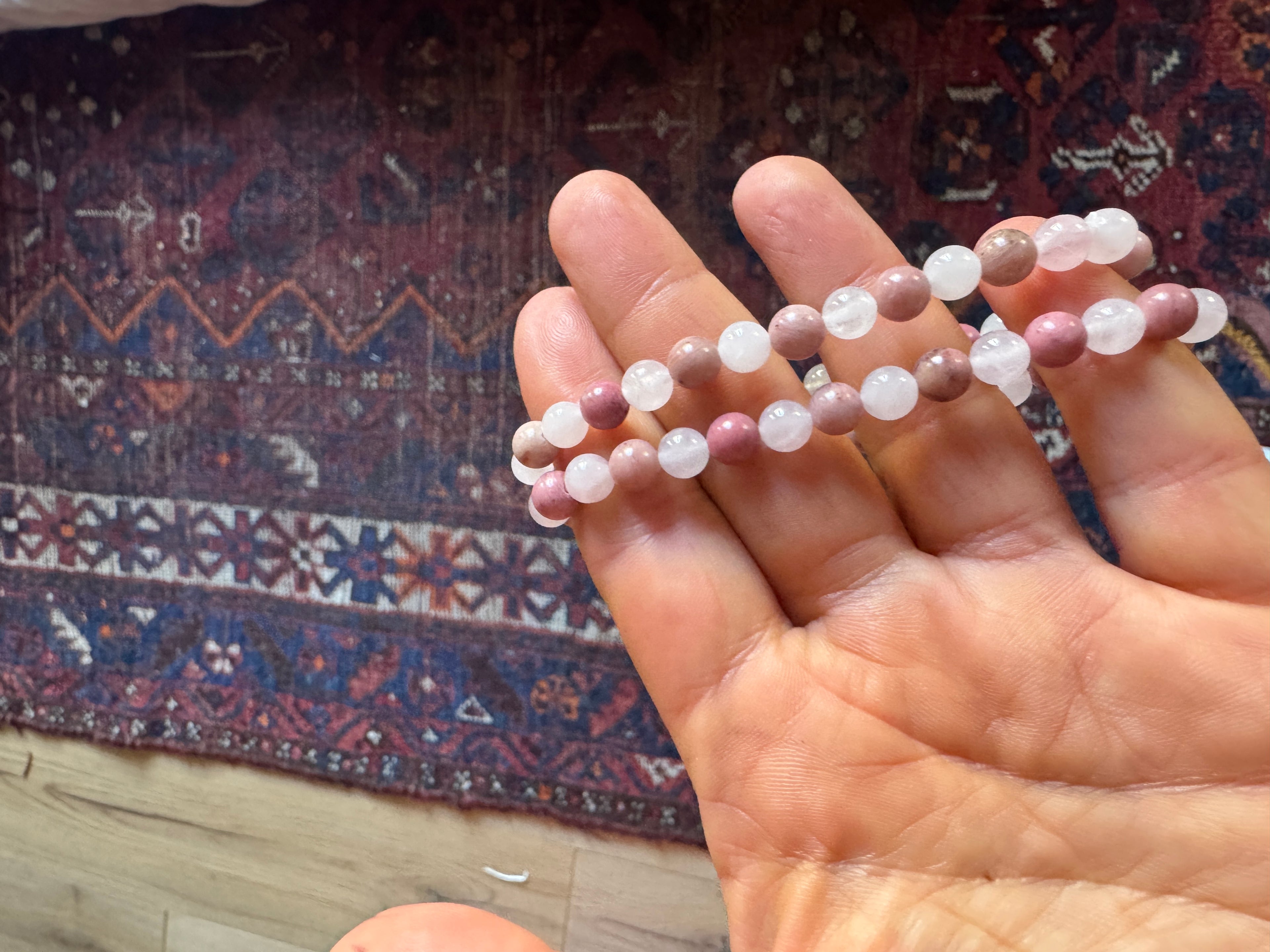 💗 Rozenkwarts & Tuliet armband 💗