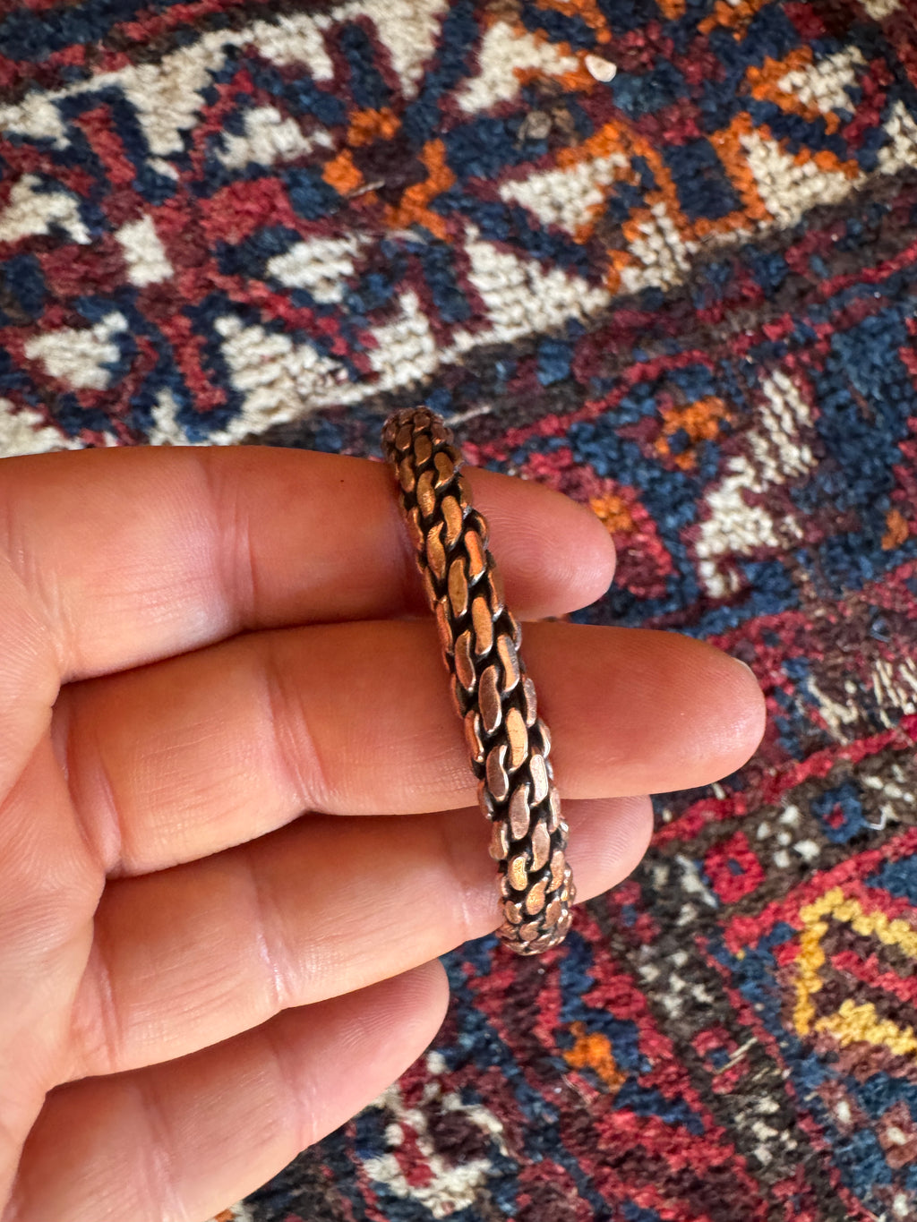 🔶 Gevlochten koper armband