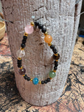 🌈 Lava armband met 7 edelstenen