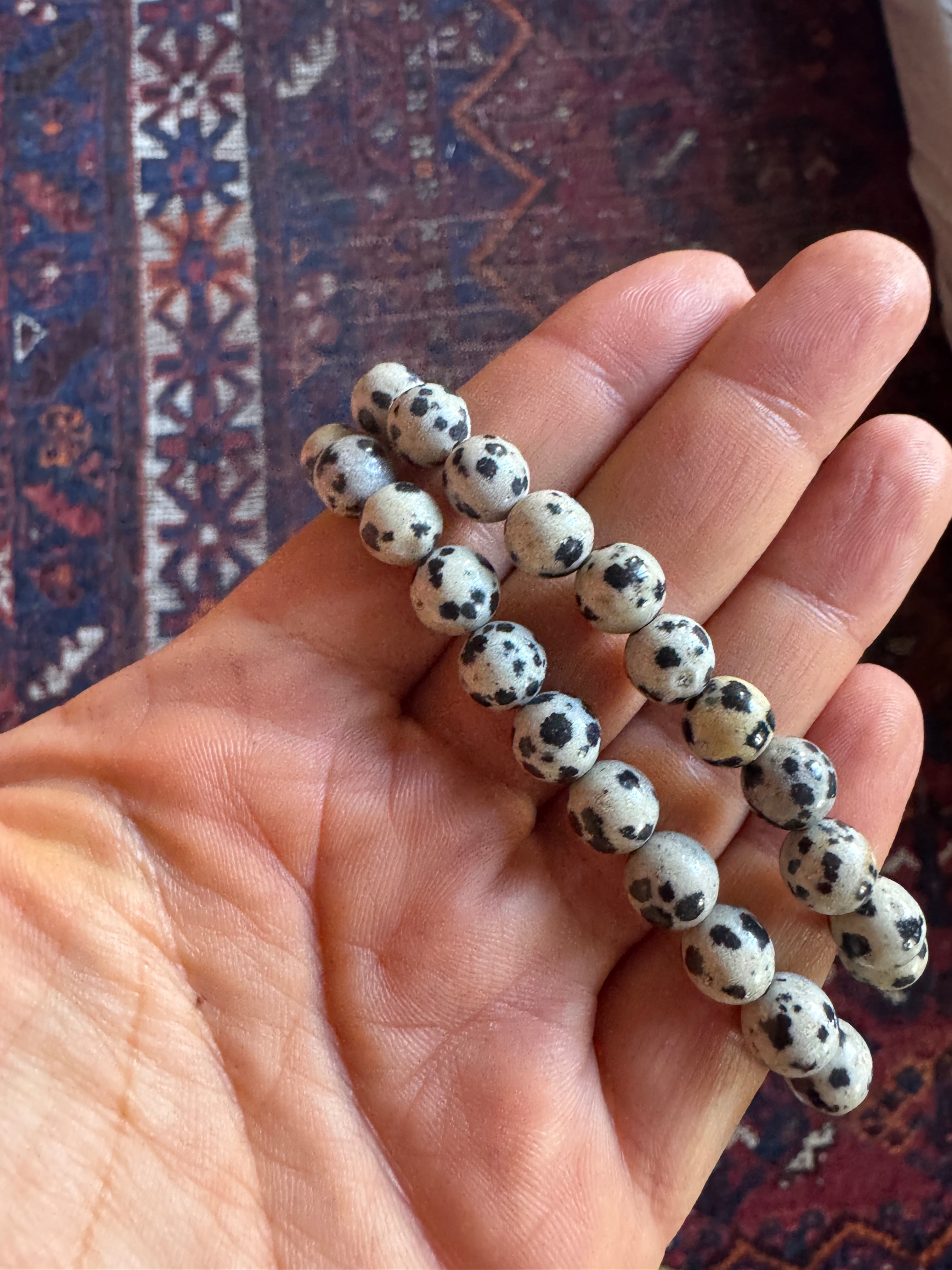 🐾 Dalmatier jaspis armband