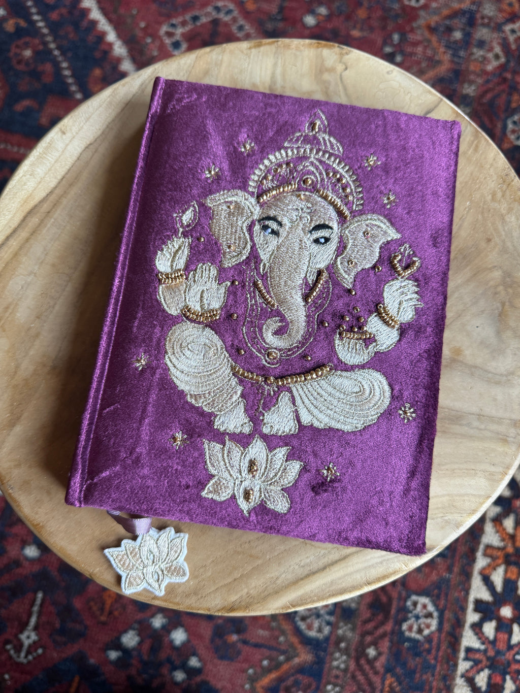 Notitieboek fluweel – Ganesha 💜