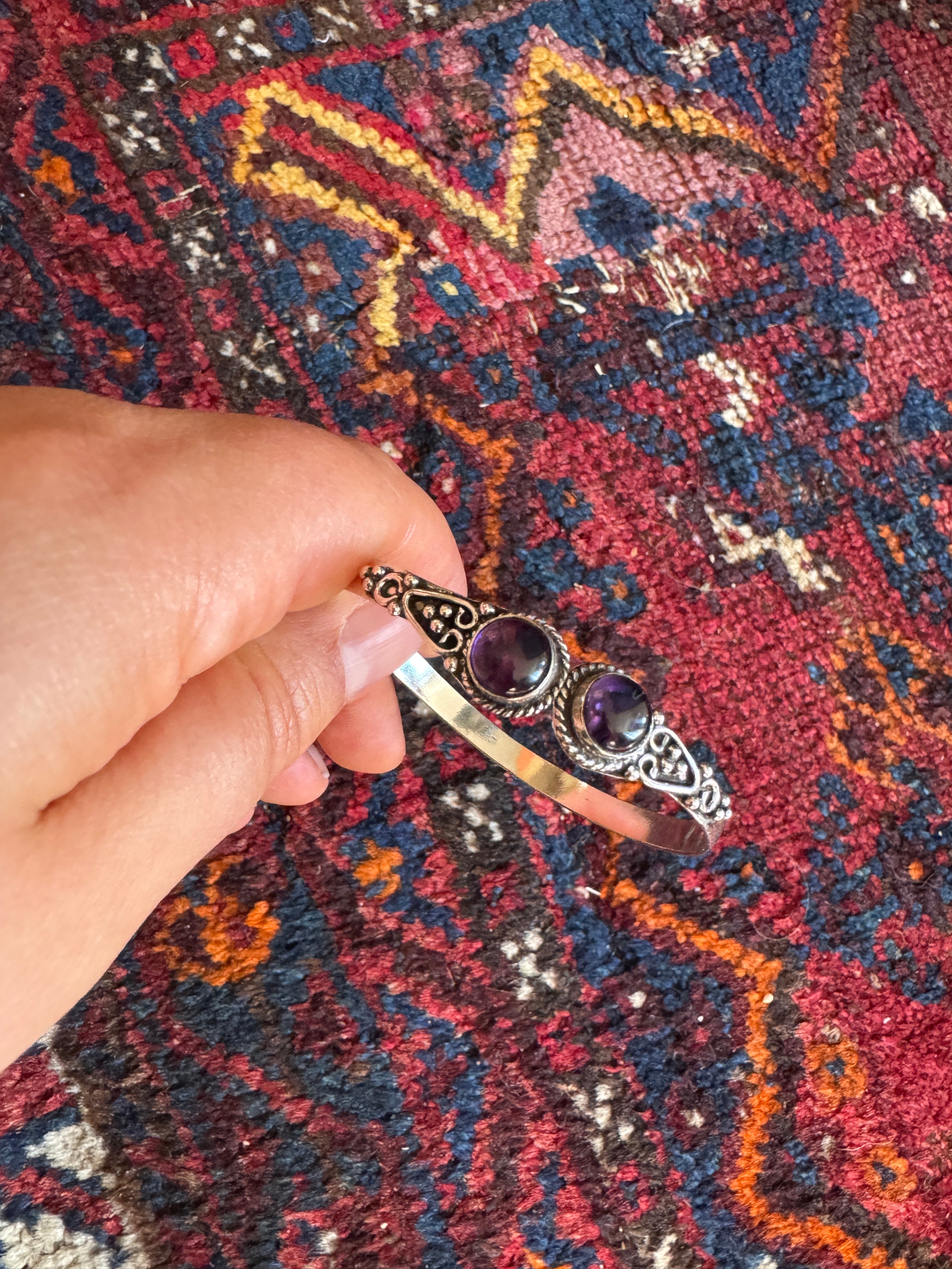 💜 Cuff armband amethist