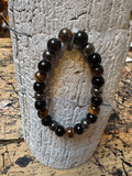 Hematiet, Obsidiaan & Tijgeroog armband 🐯