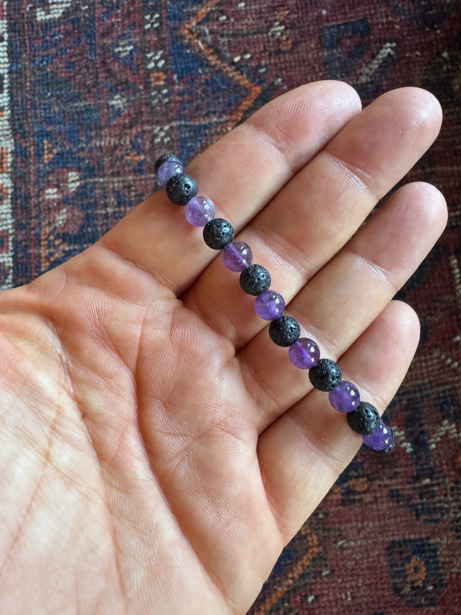 🖤 Lava & Amethist armband 💜