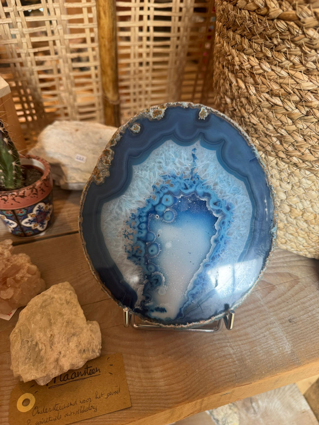 💙 Agaatschijf blauw 💙